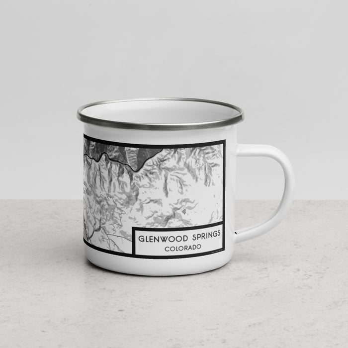 Right View Custom Glenwood Springs Colorado Map Enamel Mug in Classic