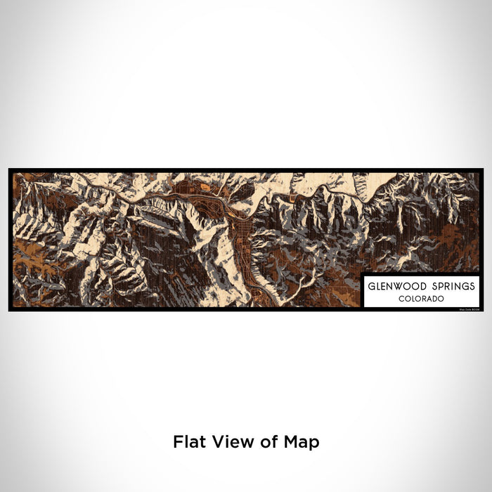 Flat View of Map Custom Glenwood Springs Colorado Map Enamel Mug in Ember