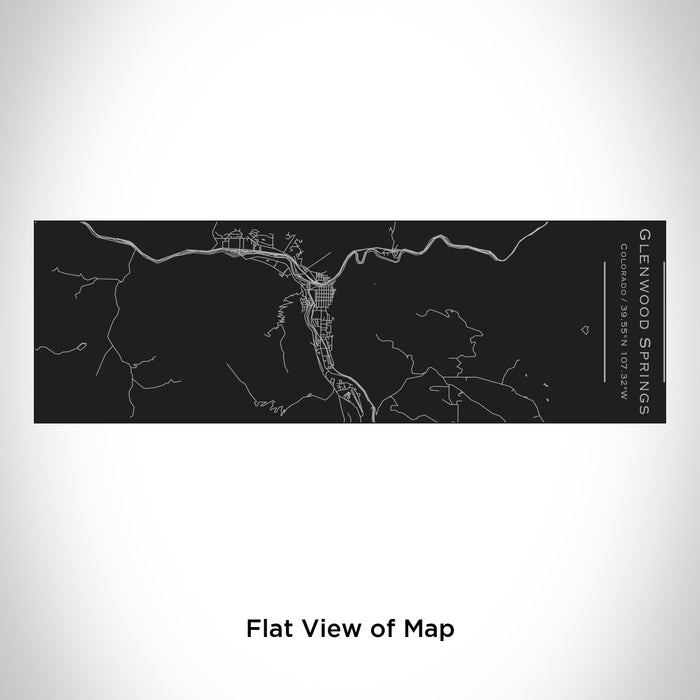Rendered View of Glenwood Springs Colorado Map Engraving on 10oz Stainless Steel Insulated Cup with Sliding Lid in Black