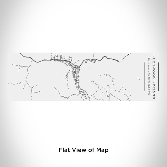 Rendered View of Glenwood Springs Colorado Map Engraving on 10oz Stainless Steel Insulated Cup with Sliding Lid in White