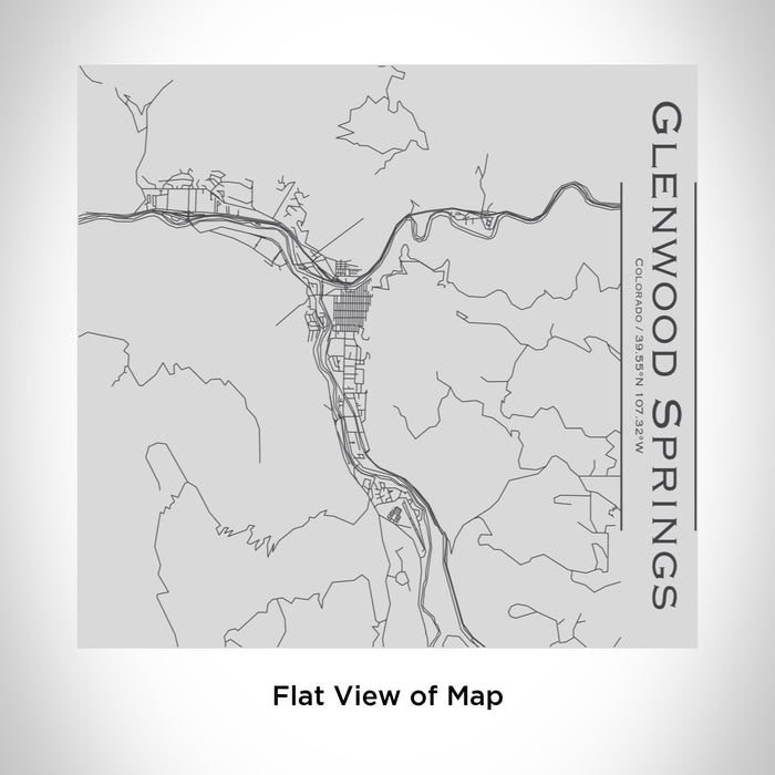Rendered View of Glenwood Springs Colorado Map Engraving on 17oz Stainless Steel Insulated Tumbler