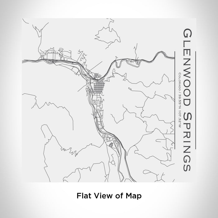 Rendered View of Glenwood Springs Colorado Map Engraving on 17oz Stainless Steel Insulated Tumbler in White