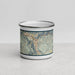 Front View Custom Glenwood Springs Colorado Map Enamel Mug in Woodblock