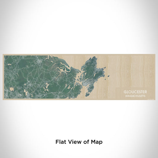 Flat View of Map Custom Gloucester Massachusetts Map Enamel Mug in Afternoon