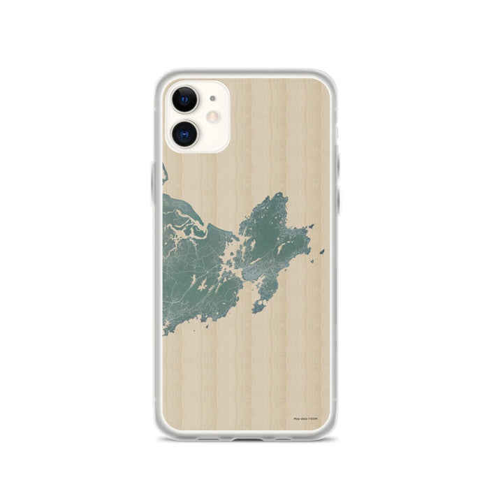 Custom iPhone 11 Gloucester Massachusetts Map Phone Case in Afternoon