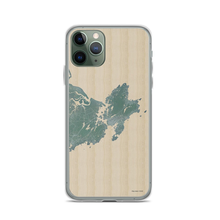 Custom iPhone 11 Pro Gloucester Massachusetts Map Phone Case in Afternoon