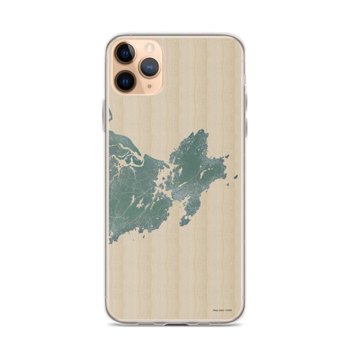 Custom iPhone 11 Pro Max Gloucester Massachusetts Map Phone Case in Afternoon
