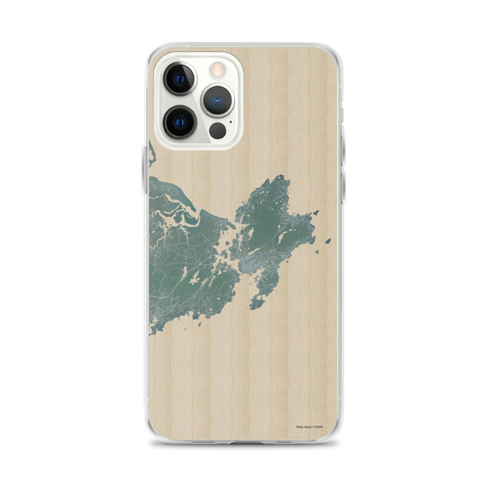 Custom iPhone 12 Pro Max Gloucester Massachusetts Map Phone Case in Afternoon