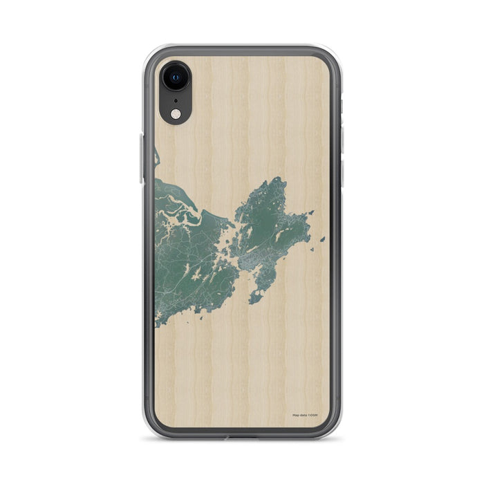 Custom iPhone XR Gloucester Massachusetts Map Phone Case in Afternoon