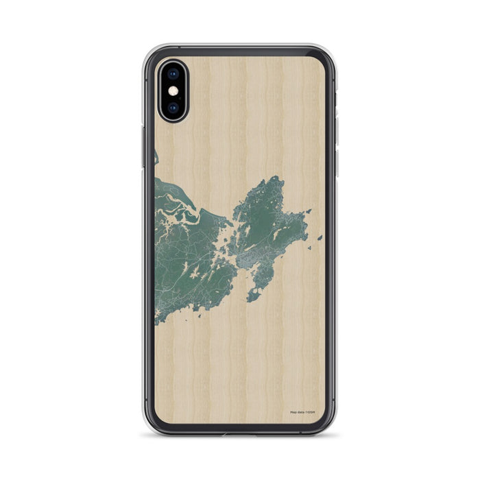 Custom iPhone XS Max Gloucester Massachusetts Map Phone Case in Afternoon