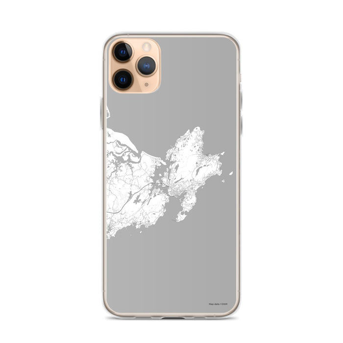 Custom iPhone 11 Pro Max Gloucester Massachusetts Map Phone Case in Classic