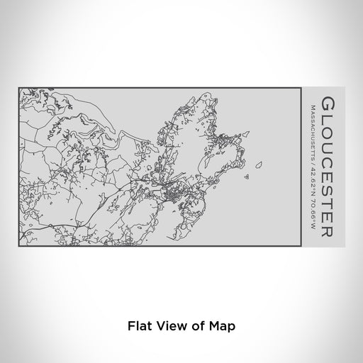 Rendered View of Gloucester Massachusetts Map Engraving on 17oz Stainless Steel Insulated Cola Bottle