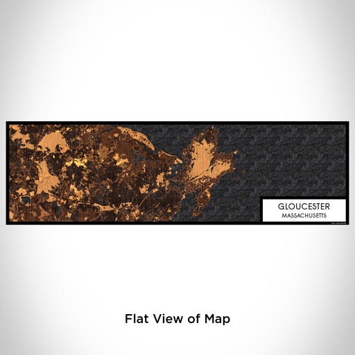 Flat View of Map Custom Gloucester Massachusetts Map Enamel Mug in Ember