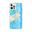 Custom iPhone 12 Pro Max Gloucester Massachusetts Map Phone Case in Watercolor