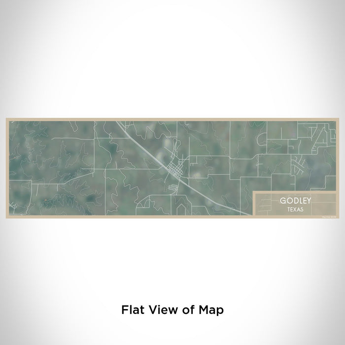 Flat View of Map Custom Godley Texas Map Enamel Mug in Afternoon