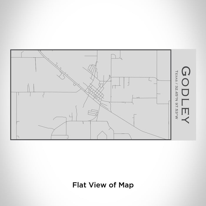 Rendered View of Godley Texas Map Engraving on 17oz Stainless Steel Insulated Cola Bottle