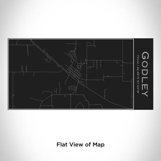 Rendered View of Godley Texas Map Engraving on 17oz Stainless Steel Insulated Cola Bottle in Black