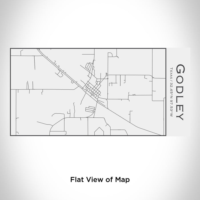 Rendered View of Godley Texas Map Engraving on 17oz Stainless Steel Insulated Cola Bottle in White