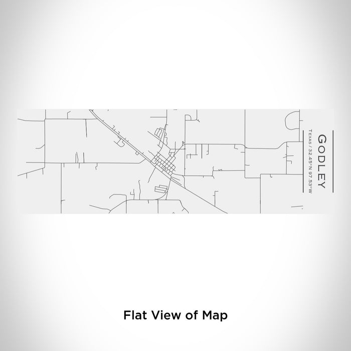 Rendered View of Godley Texas Map Engraving on 10oz Stainless Steel Insulated Cup with Sliding Lid in White