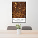 24x36 Goldendale Washington Map Print Portrait Orientation in Ember Style Behind 2 Chairs Table and Potted Plant