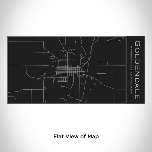Rendered View of Goldendale Washington Map Engraving on 17oz Stainless Steel Insulated Cola Bottle in Black