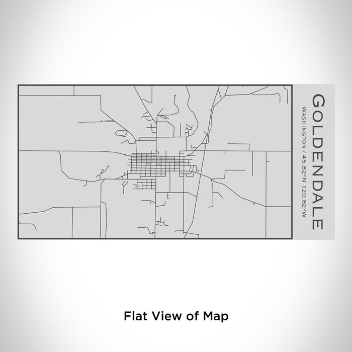 Rendered View of Goldendale Washington Map Engraving on 17oz Stainless Steel Insulated Cola Bottle