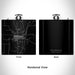 Rendered View of Goldendale Washington Map Engraving on 6oz Stainless Steel Flask in Black