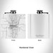 Rendered View of Goldendale Washington Map Engraving on 6oz Stainless Steel Flask in White
