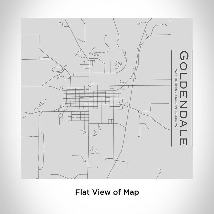 Rendered View of Goldendale Washington Map Engraving on 17oz Stainless Steel Insulated Tumbler