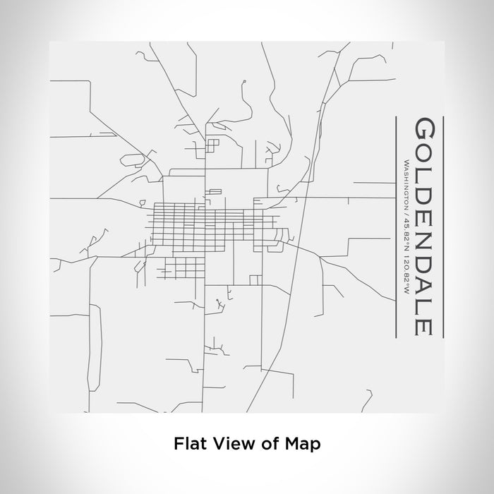 Rendered View of Goldendale Washington Map Engraving on 17oz Stainless Steel Insulated Tumbler in White