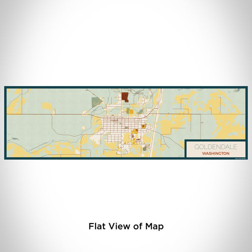Flat View of Map Custom Goldendale Washington Map Enamel Mug in Woodblock