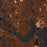 Golden Isles Georgia Map Print in Ember Style Zoomed In Close Up Showing Details