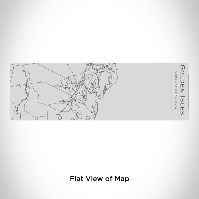 Rendered View of Golden Isles Georgia Map Engraving on 10oz Stainless Steel Insulated Cup with Sipping Lid