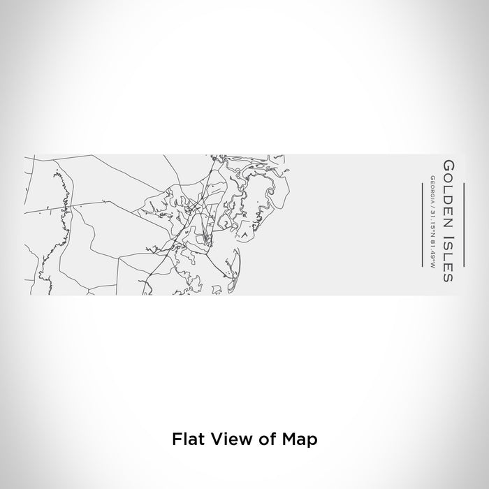 Rendered View of Golden Isles Georgia Map Engraving on 10oz Stainless Steel Insulated Cup with Sliding Lid in White