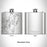 Rendered View of Golden Isles Georgia Map Engraving on 6oz Stainless Steel Flask