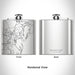 Rendered View of Golden Isles Georgia Map Engraving on 6oz Stainless Steel Flask