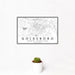 12x18 Goldsboro North Carolina Map Print Landscape Orientation in Classic Style With Small Cactus Plant in White Planter
