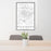 24x36 Goldsboro North Carolina Map Print Portrait Orientation in Classic Style Behind 2 Chairs Table and Potted Plant
