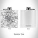 Rendered View of Goldsboro North Carolina Map Engraving on 6oz Stainless Steel Flask in White