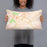 Person holding 20x12 Custom Goldsboro North Carolina Map Throw Pillow in Watercolor