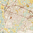 Goldsboro North Carolina Map Print in Woodblock Style Zoomed In Close Up Showing Details