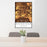 24x36 Goodyear Arizona Map Print Portrait Orientation in Ember Style Behind 2 Chairs Table and Potted Plant