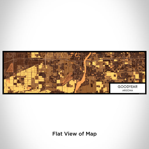 Flat View of Map Custom Goodyear Arizona Map Enamel Mug in Ember