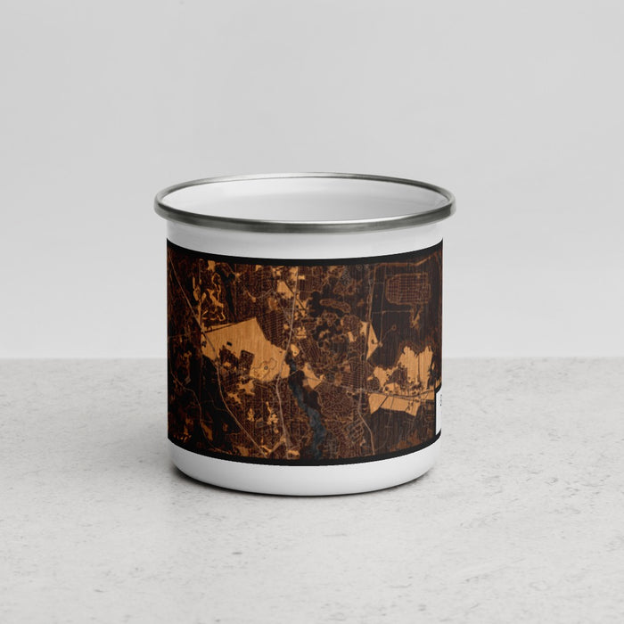 Front View Custom Goose Creek South Carolina Map Enamel Mug in Ember