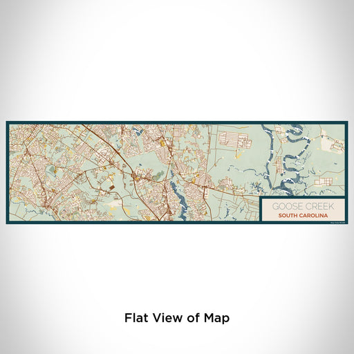 Flat View of Map Custom Goose Creek South Carolina Map Enamel Mug in Woodblock
