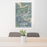24x36 Granbury Texas Map Print Portrait Orientation in Afternoon Style Behind 2 Chairs Table and Potted Plant