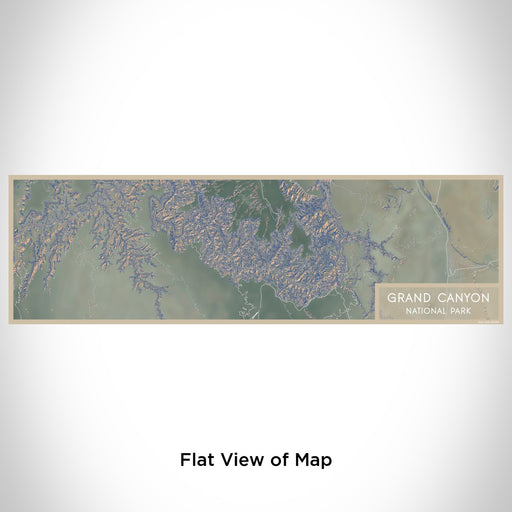 Flat View of Map Custom Grand Canyon National Park Map Enamel Mug in Afternoon