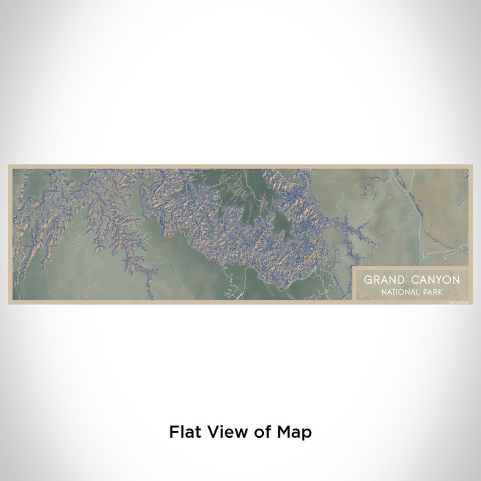 Flat View of Map Custom Grand Canyon National Park Map Enamel Mug in Afternoon