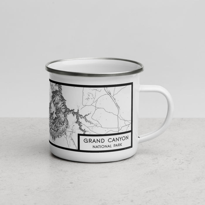 Right View Custom Grand Canyon National Park Map Enamel Mug in Classic