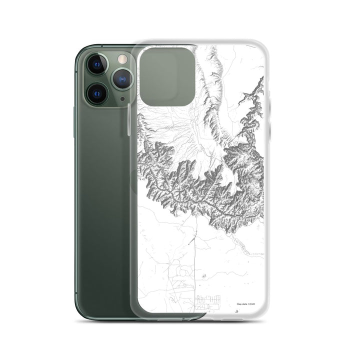 Custom Grand Canyon National Park Map Phone Case in Classic on Table with Laptop and Plant